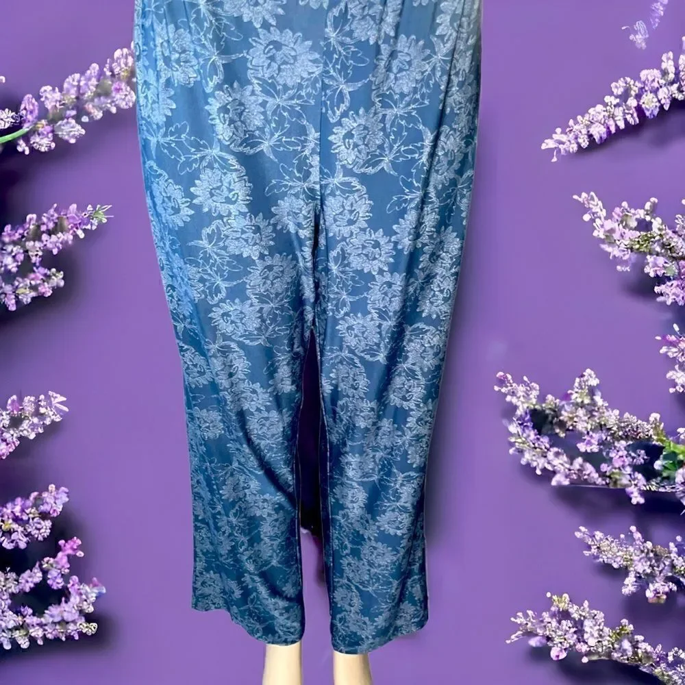 GEORGE l Women’s Bottoms l Blue & White Floral l Elastic waistband l Large l EUC